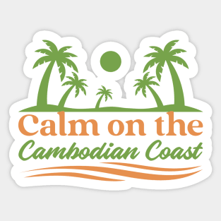 Calm on the Cambodian Coast Sticker